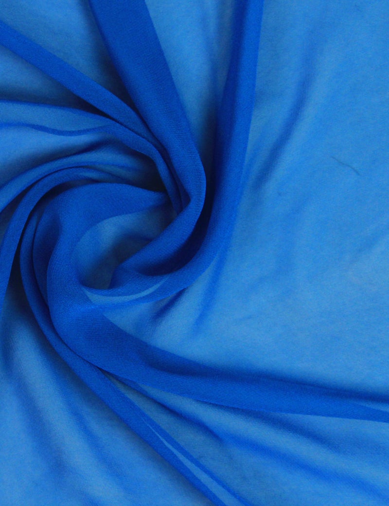 PANTONIGHT Long Chiffon Sheer Scarf For womens (blue 708) - Image 3